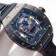 2017 Copy Richard Mille RM 052 Watch Black plated Blue Skull Rubber (4)_th.jpg